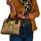 Renenutet  Golden Cobra Shoulder Handbag with Wheat Motif in Egyptian Agricultural Theme