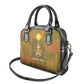 Renenutet  Golden Cobra Shoulder Handbag with Wheat Motif in Egyptian Agricultural Theme