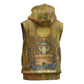 Renenutet  Golden Cobra Sleeveless Hoodie with Wheat Motif in Egyptian Agricultural Theme
