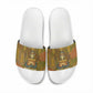 Renenutet  Golden Cobra Slide Sandals with Wheat Motif in Egyptian Agricultural Theme
