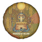 Renenutet  Golden Cobra Spare Tire Cover with Wheat Motif in Egyptian Agricultural Theme