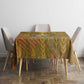Renenutet  Golden Cobra Tablecloth with Wheat Motif in Egyptian Agricultural Theme