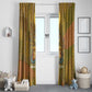 Renenutet  Golden Cobra Window Curtain with Wheat Motif in Egyptian Agricultural Theme