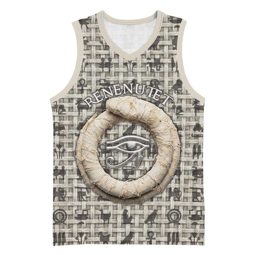 Renenutet Basketball Jersey with Bread Ring and Eye of Horus in Egyptian Nourishment