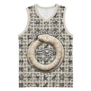 Renenutet Basketball Jersey with Bread Ring and Eye of Horus in Egyptian Nourishment