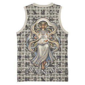 Renenutet Basketball Jersey with Bread Ring and Eye of Horus in Egyptian Nourishment