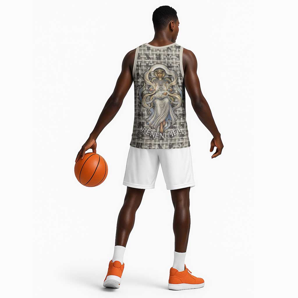 Renenutet Basketball Jersey with Bread Ring and Eye of Horus in Egyptian Nourishment