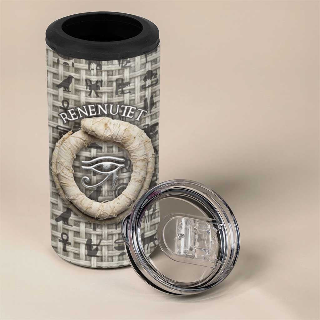 Renenutet 4 in 1 Can Cooler Tumbler with Bread Ring and Eye of Horus in Egyptian Nourishment