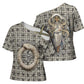 Renenutet Cross Shoulder Shirt with Bread Ring and Eye of Horus in Egyptian Nourishment
