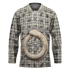 Renenutet Hockey Jersey with Bread Ring and Eye of Horus in Egyptian Nourishment