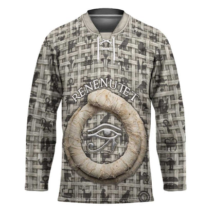 Renenutet Hockey Jersey with Bread Ring and Eye of Horus in Egyptian Nourishment