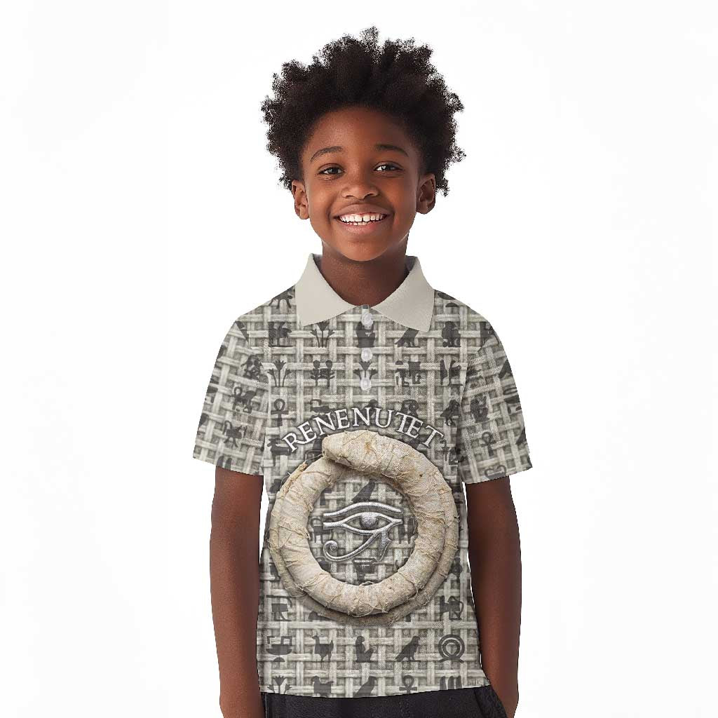 Renenutet Kid Polo Shirt with Bread Ring and Eye of Horus in Egyptian Nourishment