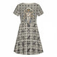 Renenutet Kid Short Sleeve Dress with Bread Ring and Eye of Horus in Egyptian Nourishment