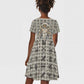 Renenutet Kid Short Sleeve Dress with Bread Ring and Eye of Horus in Egyptian Nourishment