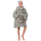 Renenutet Kid Wearable Blanket Hoodie with Bread Ring and Eye of Horus in Egyptian Nourishment