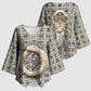 Renenutet Kimono Sleeve Blouse with Bread Ring and Eye of Horus in Egyptian Nourishment