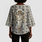 Renenutet Kimono Sleeve Blouse with Bread Ring and Eye of Horus in Egyptian Nourishment
