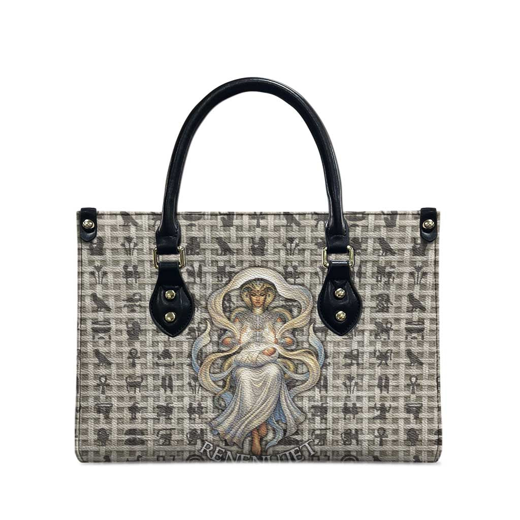 Renenutet Leather Bag with Bread Ring and Eye of Horus in Egyptian Nourishment