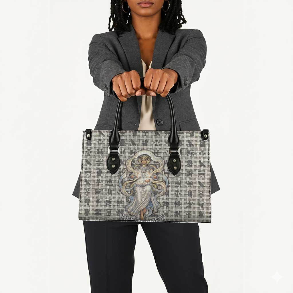 Renenutet Leather Bag with Bread Ring and Eye of Horus in Egyptian Nourishment