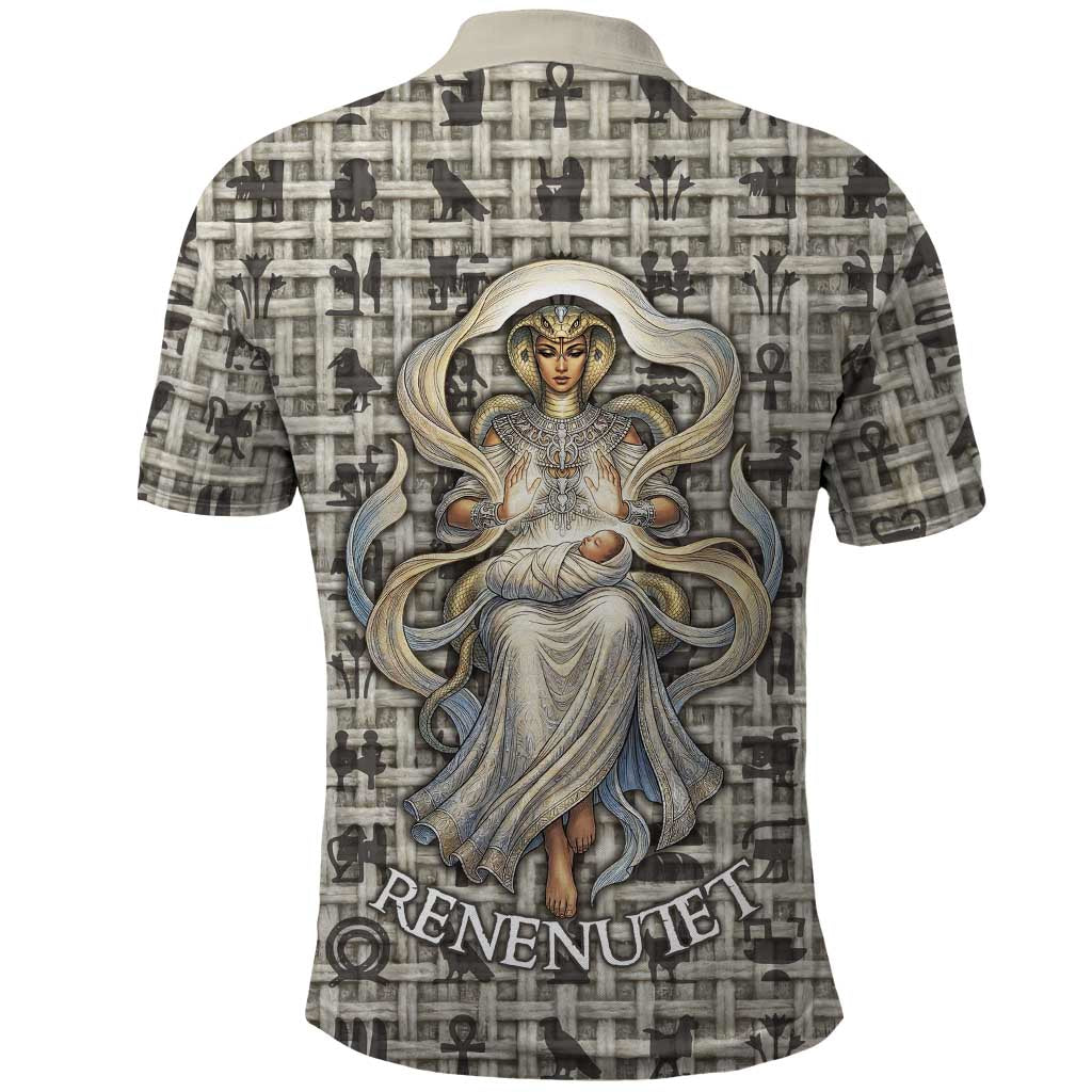 Renenutet Polo Shirt with Bread Ring and Eye of Horus in Egyptian Nourishment