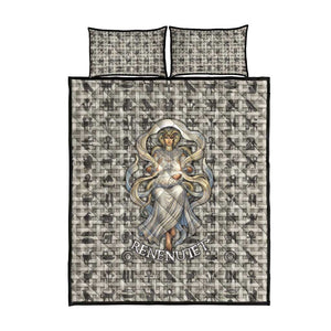Renenutet Quilt Bed Set with Bread Ring and Eye of Horus in Egyptian Nourishment