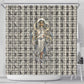 Renenutet Shower Curtain with Bread Ring and Eye of Horus in Egyptian Nourishment