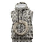 Renenutet Sleeveless Hoodie with Bread Ring and Eye of Horus in Egyptian Nourishment