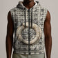 Renenutet Sleeveless Zip Hoodie with Bread Ring and Eye of Horus in Egyptian Nourishment