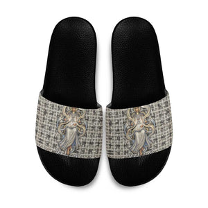 Renenutet Slide Sandals with Bread Ring and Eye of Horus in Egyptian Nourishment