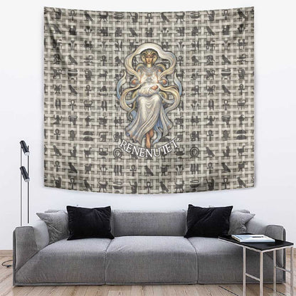 Renenutet Tapestry with Bread Ring and Eye of Horus in Egyptian Nourishment