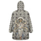 Renenutet Wearable Blanket Hoodie with Bread Ring and Eye of Horus in Egyptian Nourishment