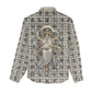Renenutet Women Casual Shirt with Bread Ring and Eye of Horus in Egyptian Nourishment
