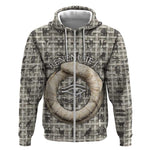Renenutet Zip Hoodie with Bread Ring and Eye of Horus in Egyptian Nourishment
