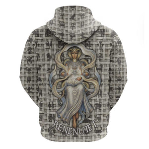 Renenutet Zip Hoodie with Bread Ring and Eye of Horus in Egyptian Nourishment