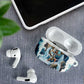 Satis Water Torrent AirPods Case with Egyptian Flood Symbolism in Oceanic Blue Tones