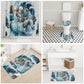 Satis Water Torrent Bathroom Set with Egyptian Flood Symbolism in Oceanic Blue Tones