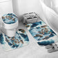 Satis Water Torrent Bathroom Set with Egyptian Flood Symbolism in Oceanic Blue Tones