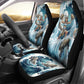 Satis Water Torrent Car Seat Cover with Egyptian Flood Symbolism in Oceanic Blue Tones