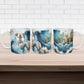 Satis Water Torrent Ceramic Mug with Egyptian Flood Symbolism in Oceanic Blue Tones