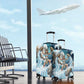 Satis Water Torrent Luggage Cover with Egyptian Flood Symbolism in Oceanic Blue Tones