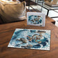 Satis Water Torrent Puzzle with Egyptian Flood Symbolism in Oceanic Blue Tones