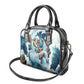 Satis Water Torrent Shoulder Handbag with Egyptian Flood Symbolism in Oceanic Blue Tones