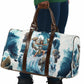Satis Water Torrent Travel Bag with Egyptian Flood Symbolism in Oceanic Blue Tones