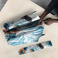 Satis Water Torrent Umbrella with Egyptian Flood Symbolism in Oceanic Blue Tones
