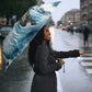 Satis Water Torrent Umbrella with Egyptian Flood Symbolism in Oceanic Blue Tones