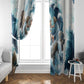 Satis Water Torrent Window Curtain with Egyptian Flood Symbolism in Oceanic Blue Tones