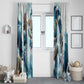 Satis Water Torrent Window Curtain with Egyptian Flood Symbolism in Oceanic Blue Tones