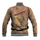 Satis Baseball Jacket with Fiery Bow and Arrow in Ancient Egyptian Warrior