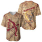 Satis Baseball Jersey with Fiery Bow and Arrow in Ancient Egyptian Warrior