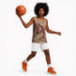 Satis Basketball Jersey with Fiery Bow and Arrow in Ancient Egyptian Warrior